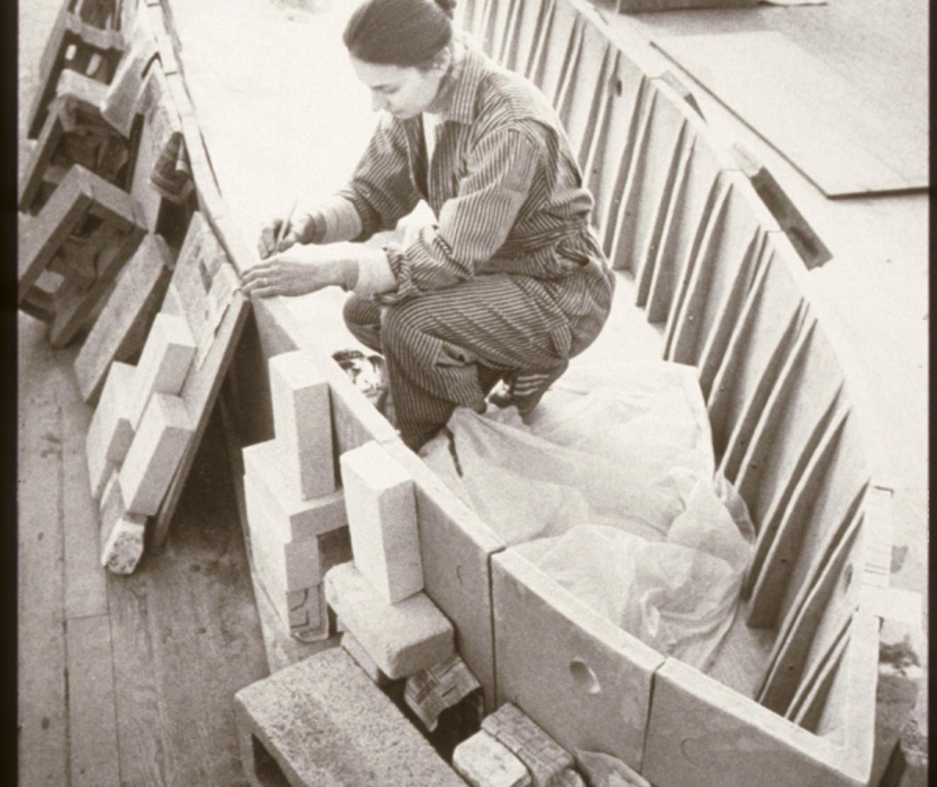 Marilyn Lysohir working on battleship