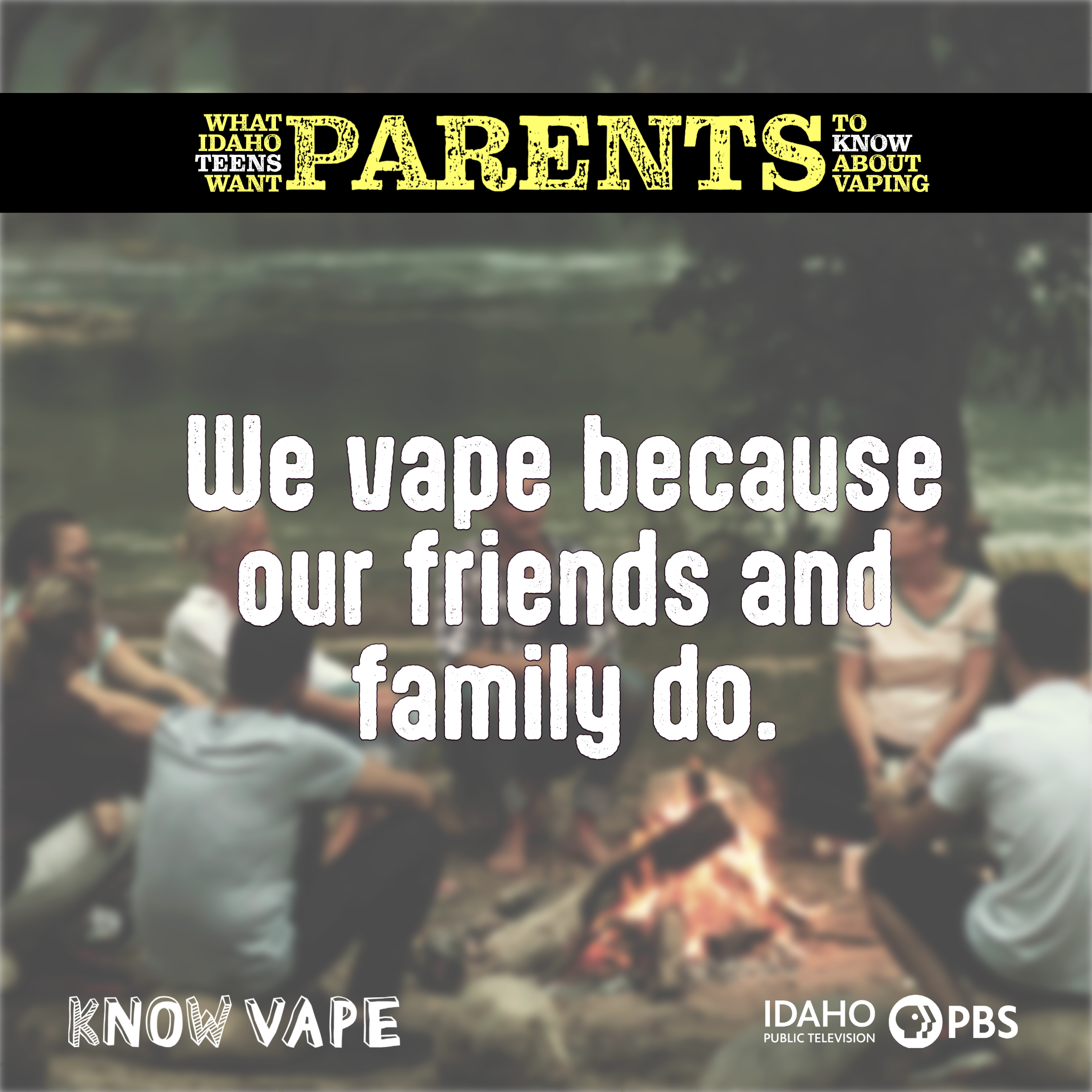 Clickable Social Media: We Vape because our friends and families do.
