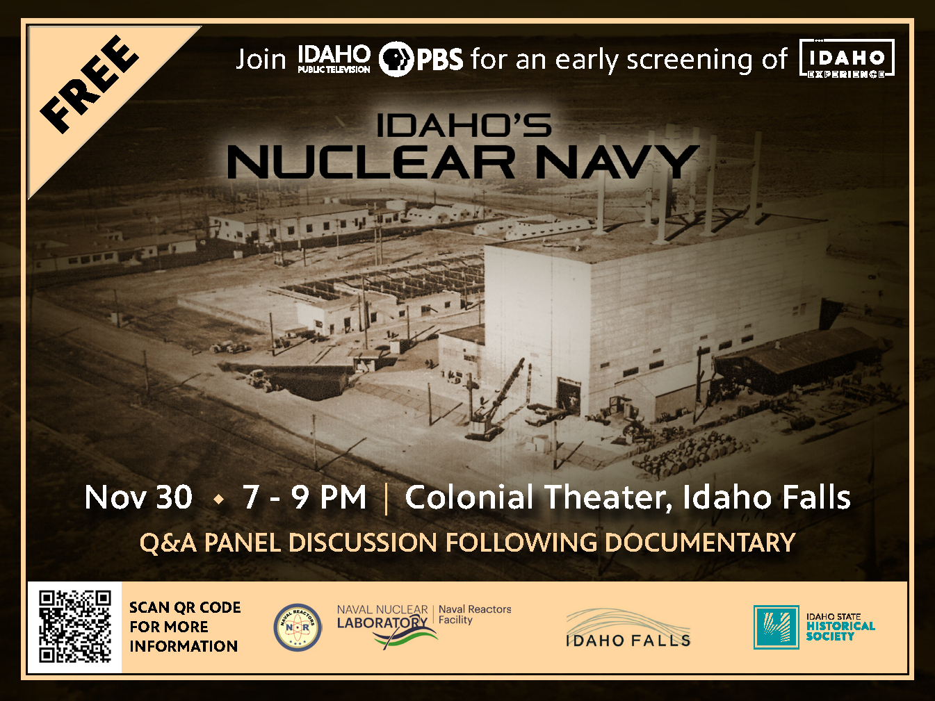 Invitation for a screening of Idaho Experience's "Idaho's Nuclear Navy"