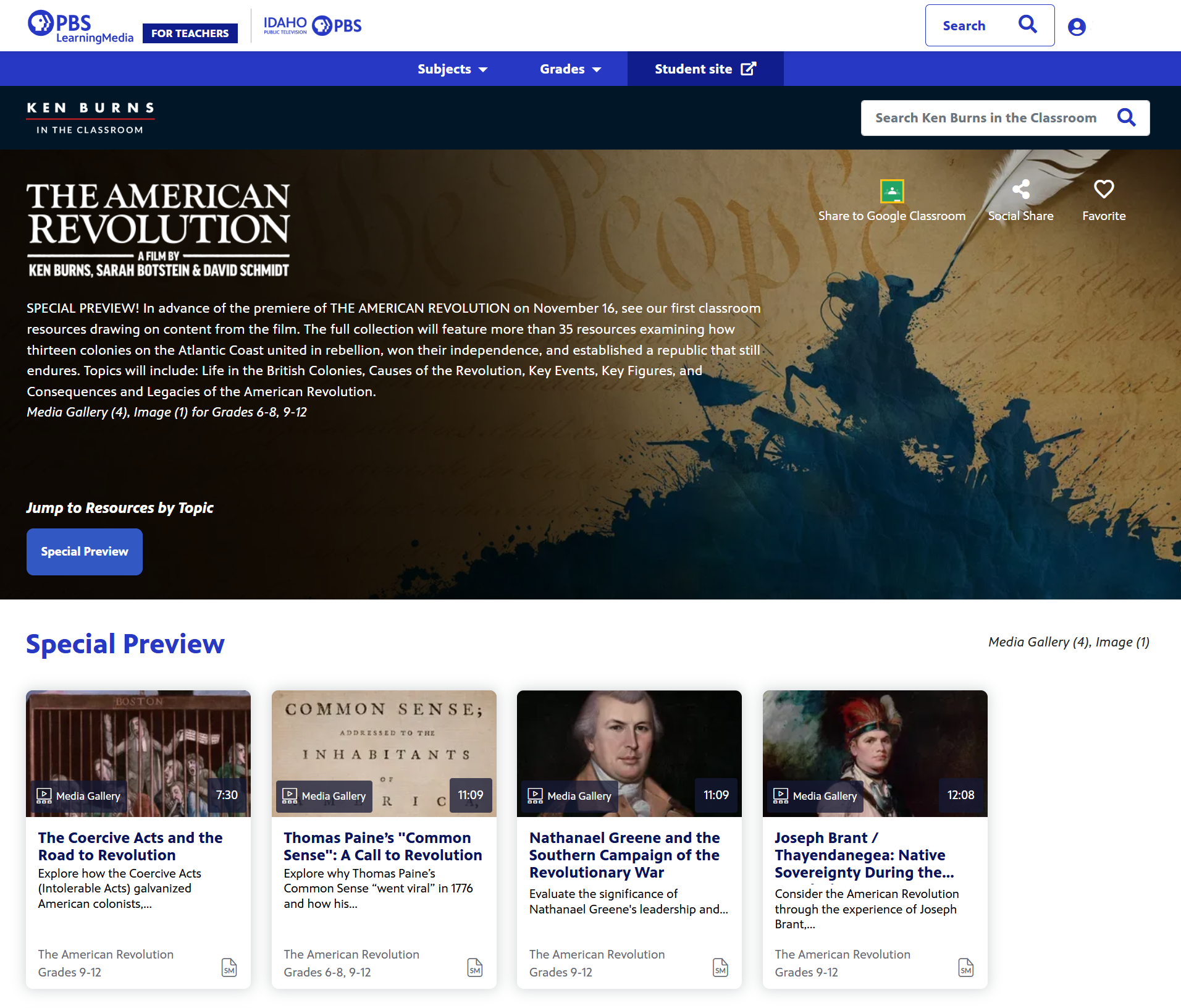 Ken Burns on PBS LearningMedia