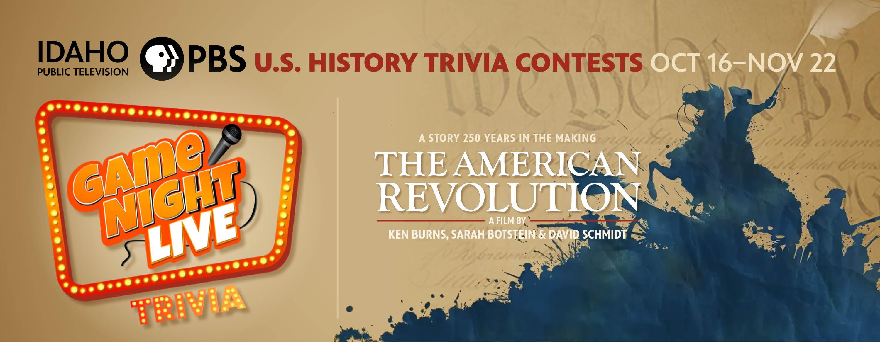 Game show logo and silhouette of a man riding a horse