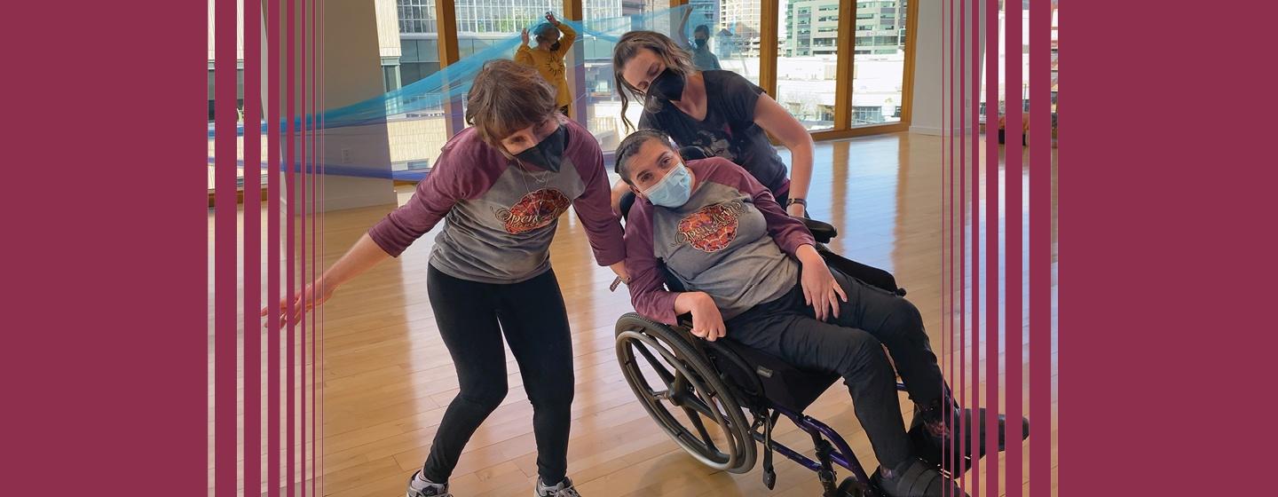 Three members of the Open Arms Dance Project