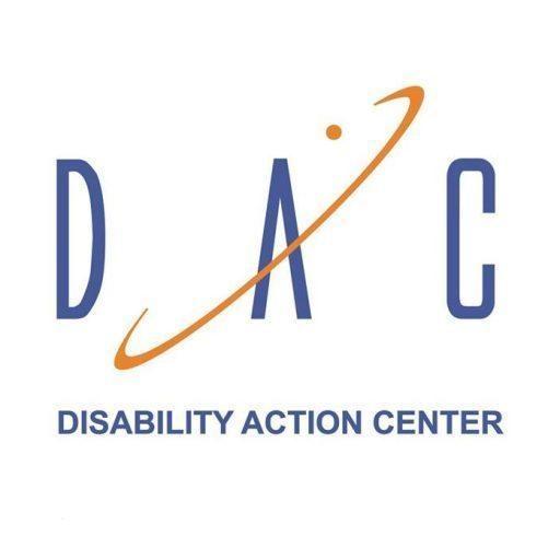 The letters D A C with the title of the organization, Disability Action Center, written below