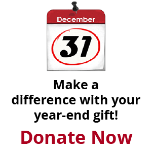 Make a difference with your year-end gift! Donate Now