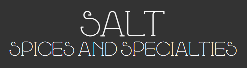 Dark background with text that reads: "SALT Spices and Specialties"