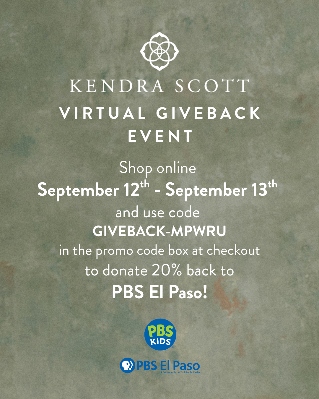 Kendra Scott Give Back - Code : GIVEBACK-MPWRU