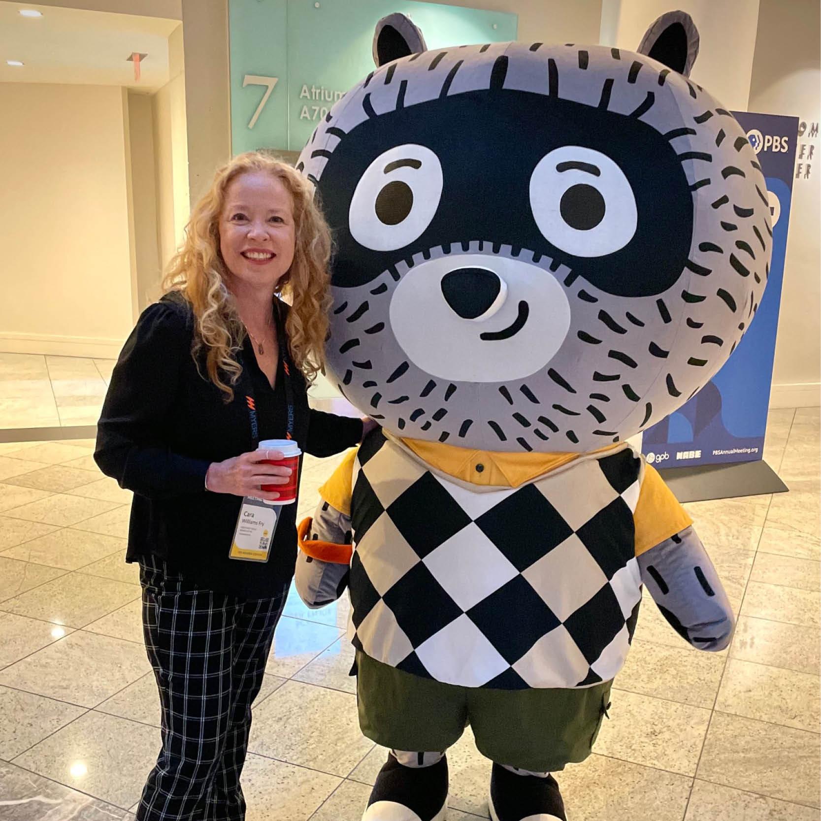 Cara Williams Fry and the Carl The Collector character