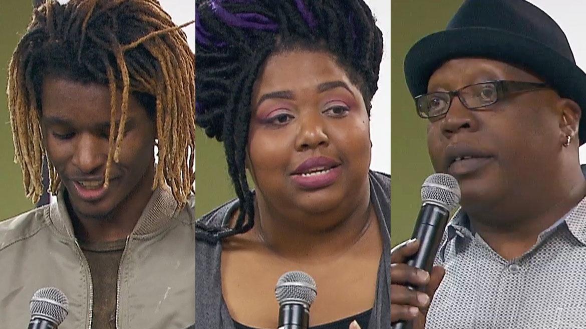 Three poets deliver their poems
