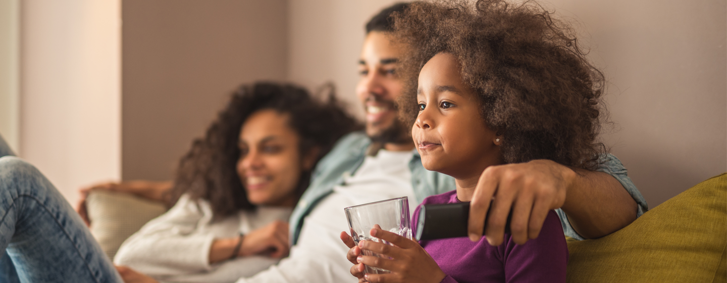 Family Watching TV