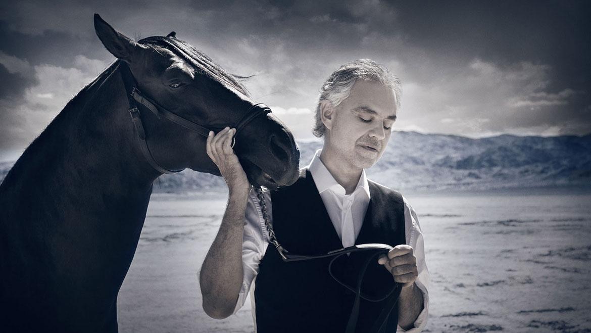 Andrea Bocelli with horse