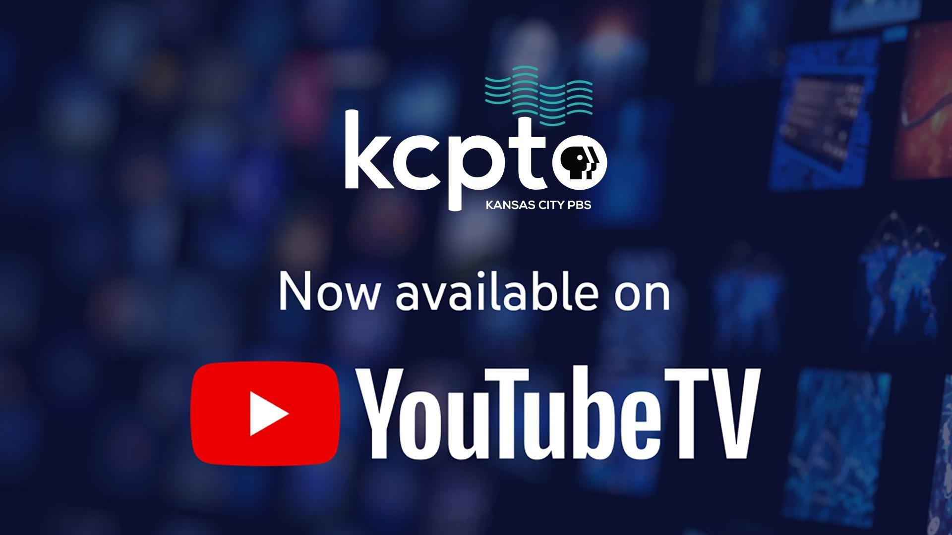 KCPT Logo - Now available on YouTubeTV