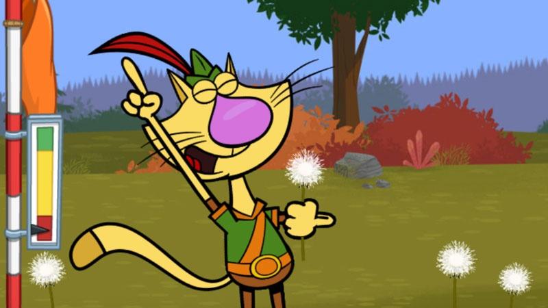 Nature Cat with dandelions