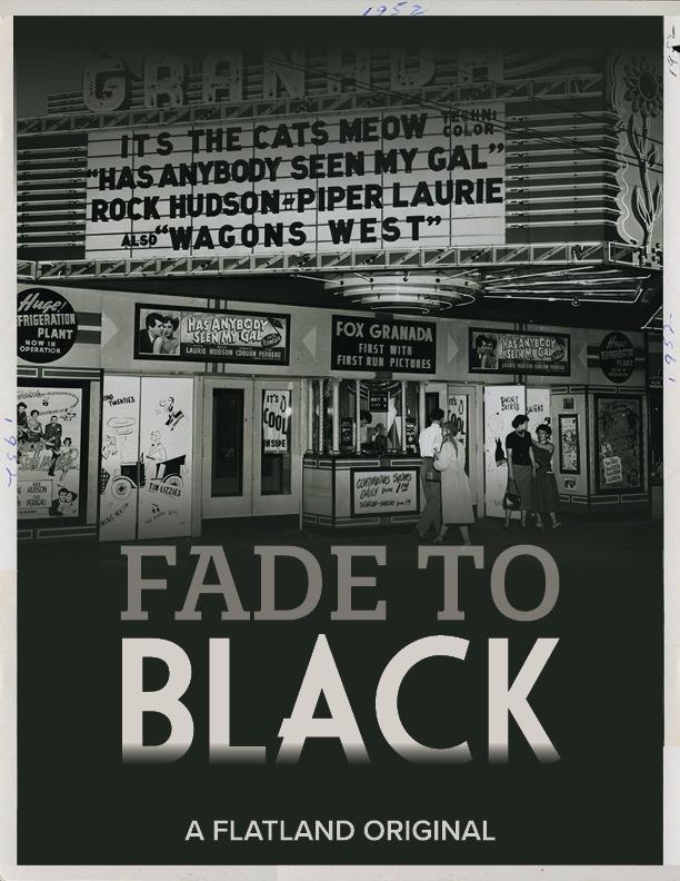 Fade to Black title, Granada historic marquee in background, Rock Hudson and Piper Laurie Wagons West