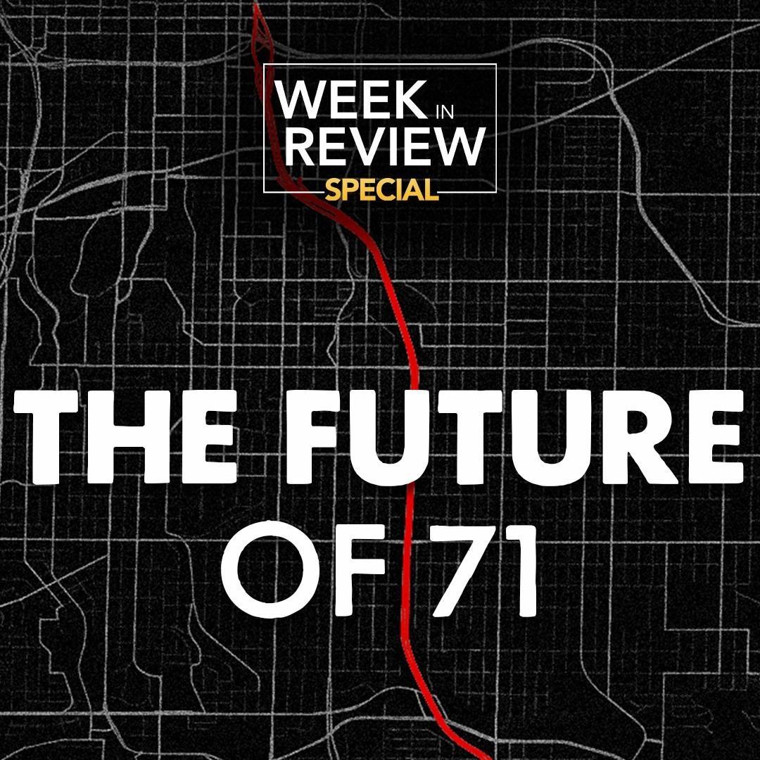 Background map with Week in Review Special logo and "The Future of 71"