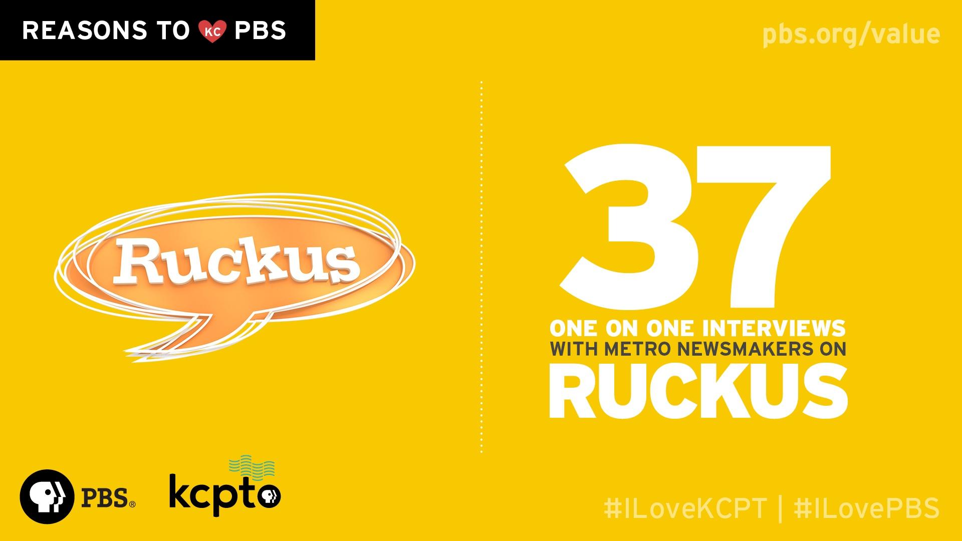 37 one on one interviews with metro newsmakers on Ruckus.