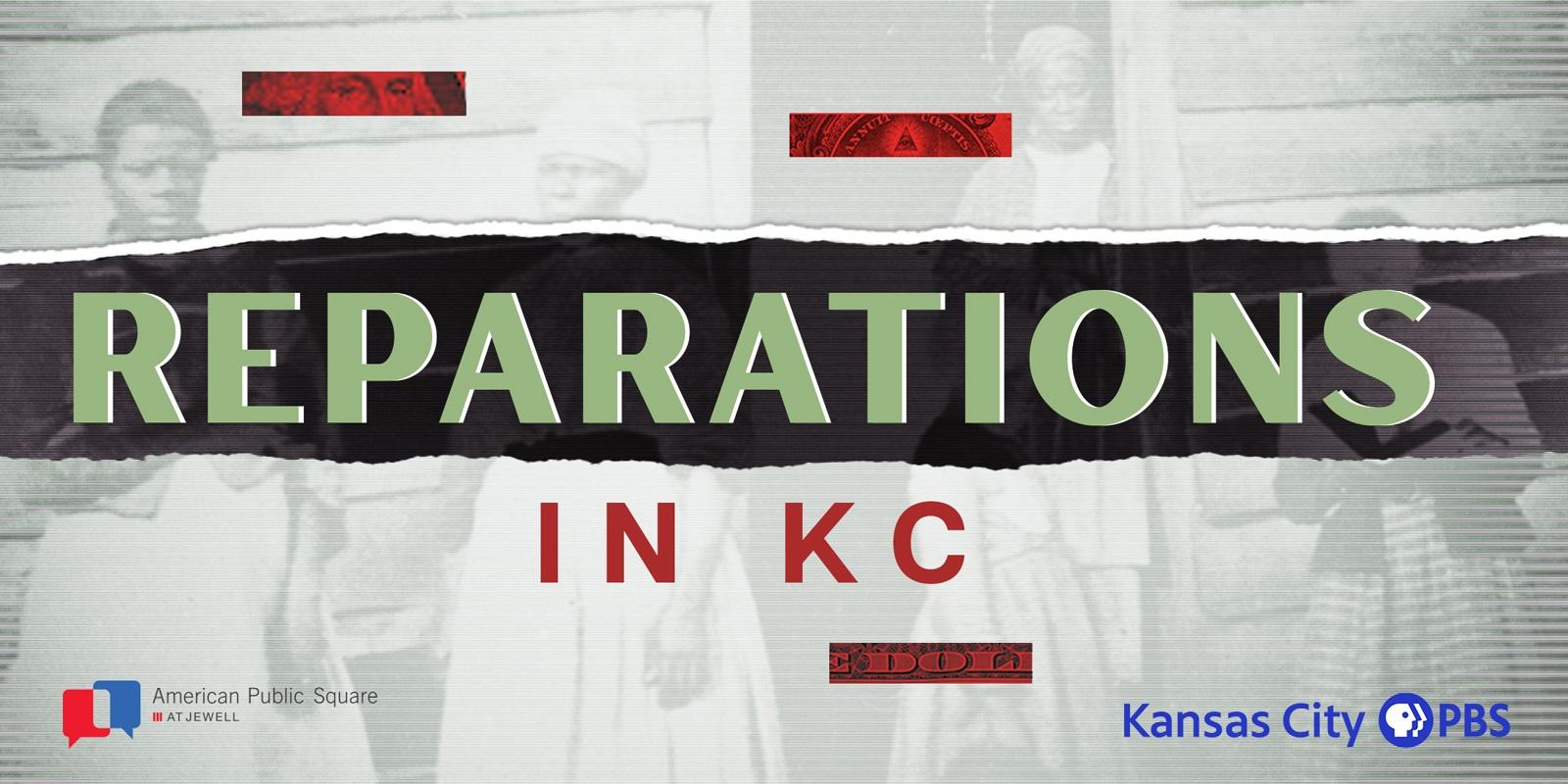 Reparations in KC - American Public Square at Jewell logo, Kansas City PBS logo