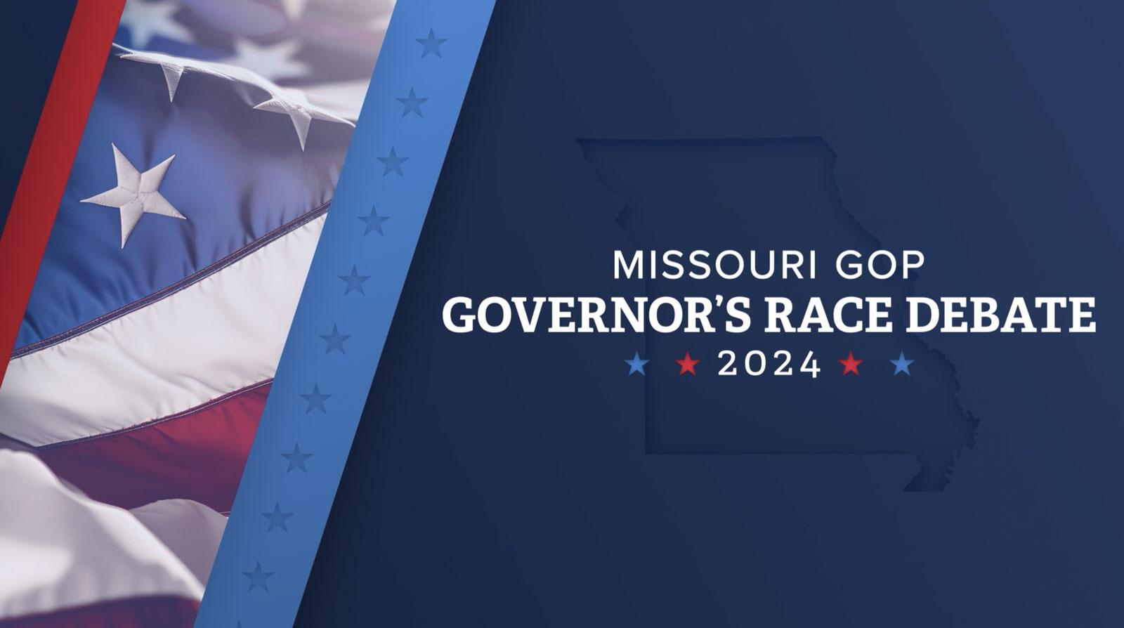 American Flag detail, Missouri GOP Governor's Race Debate 2024
