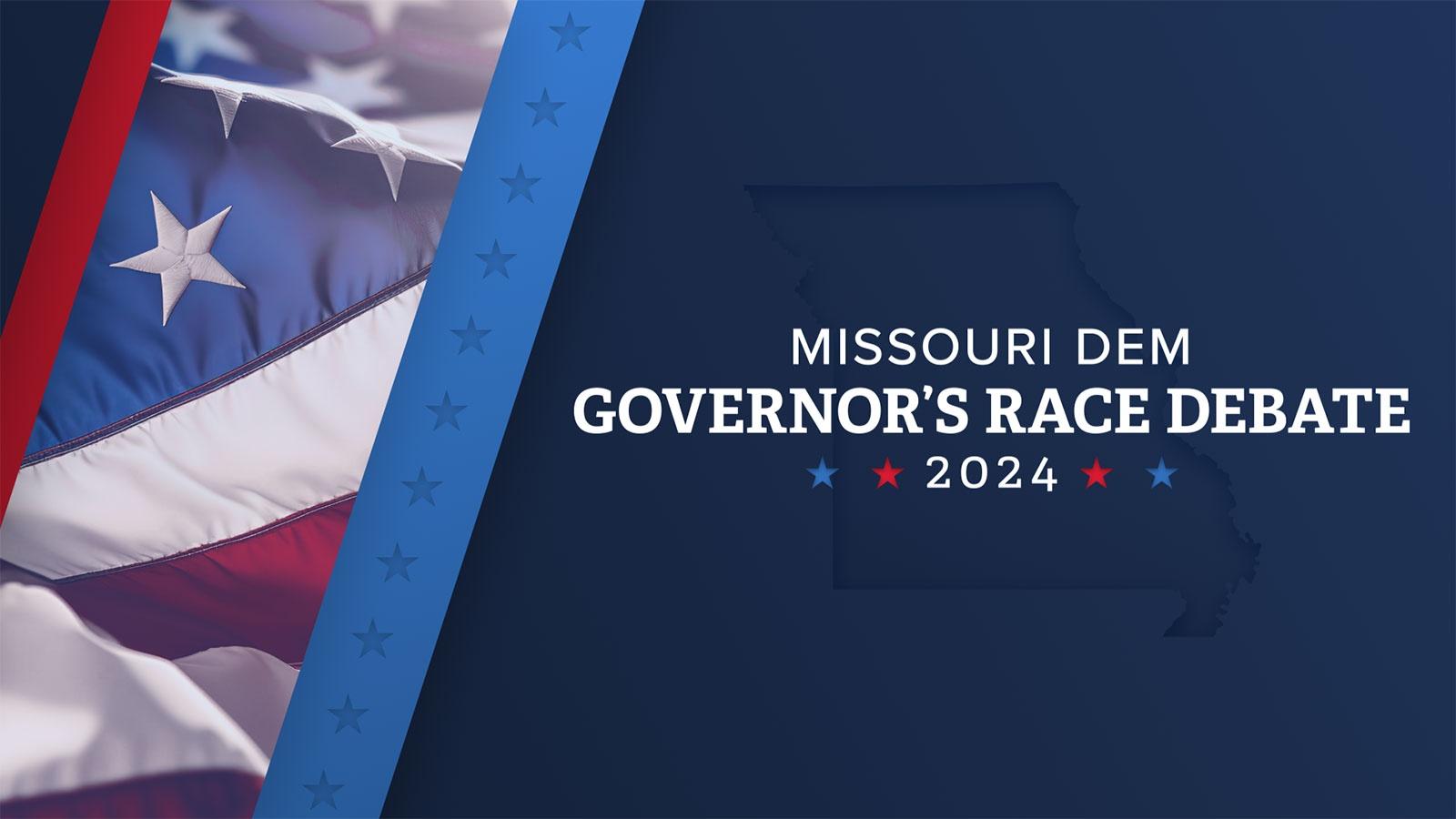 American Flag detail, Missouri DEM Governor's Race Debate 2024