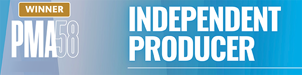 Independent Producer Winner badge, PMA58 Public Media Awards