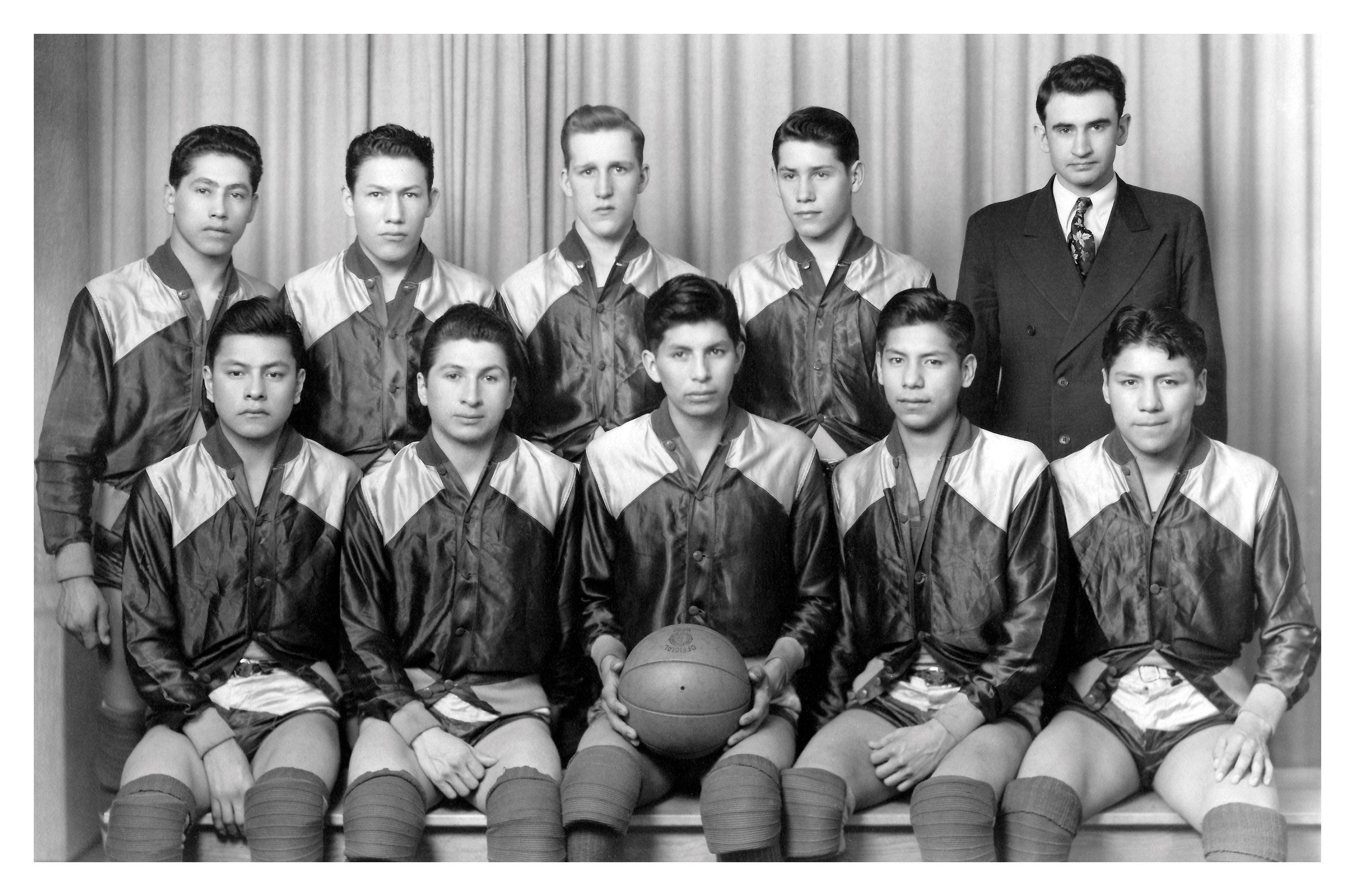 The 1942 Elbowoods High School Basketball Team