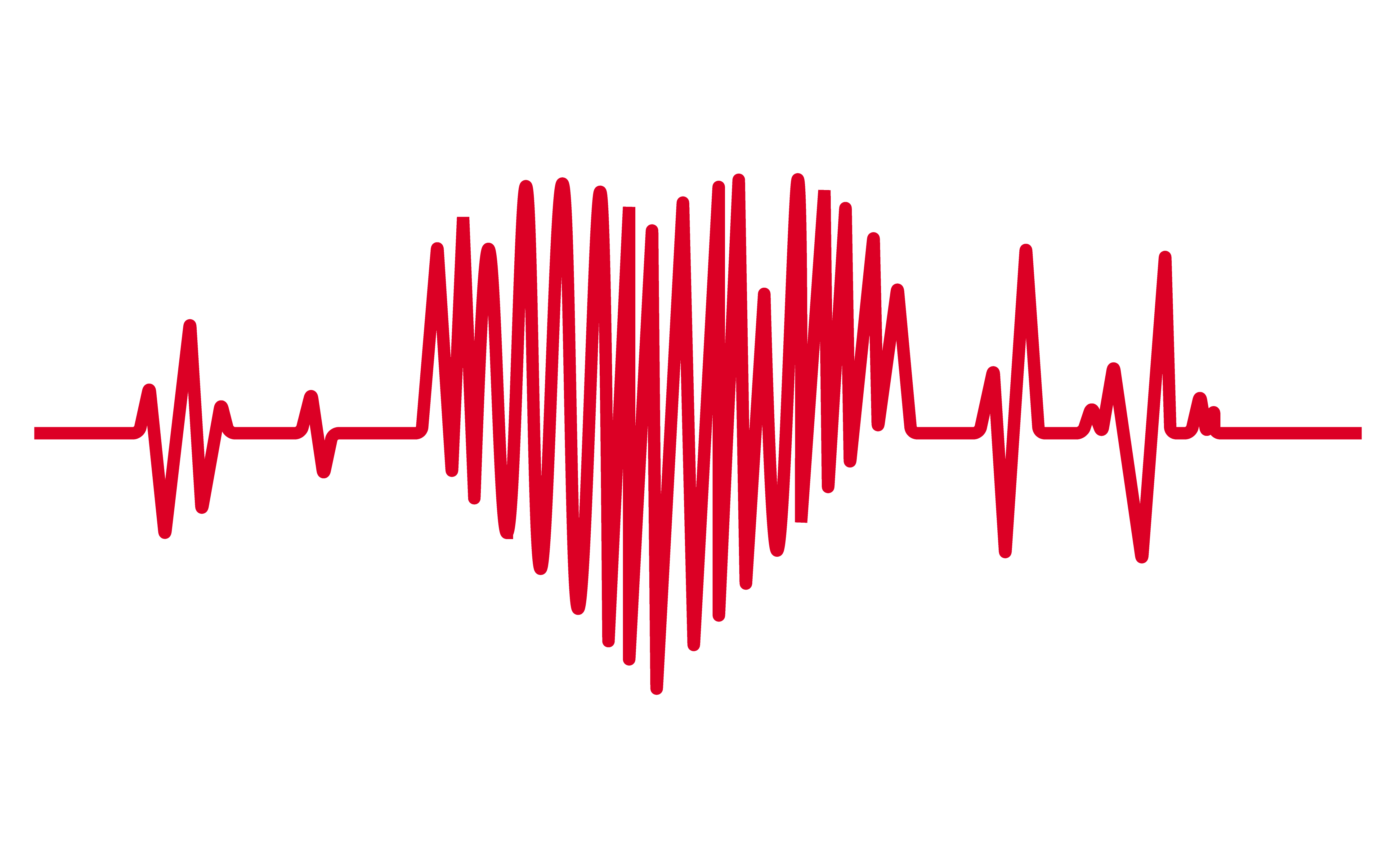 the shape of a heart in the style of a hospital heart monitor