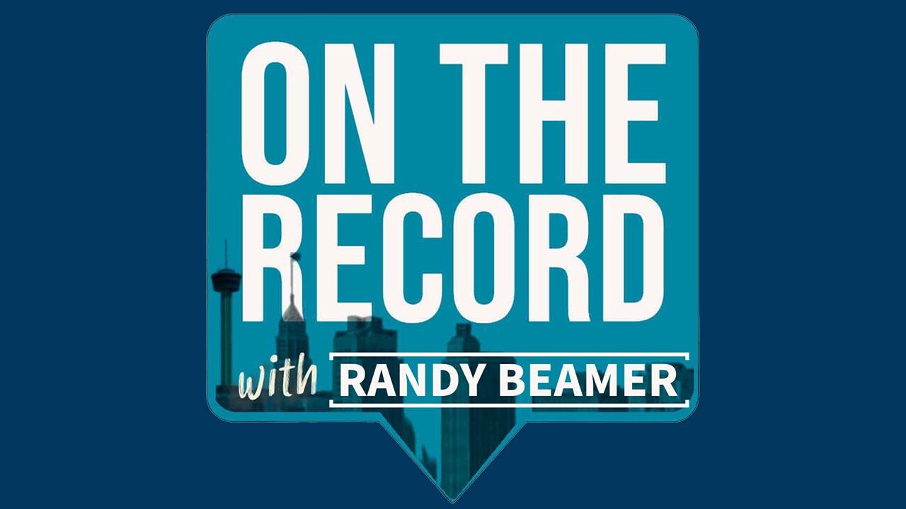 On The Record logo featuring a light blue speech bubble with the words "ON THE RECORD" and underneath "with Randy Beamer". 