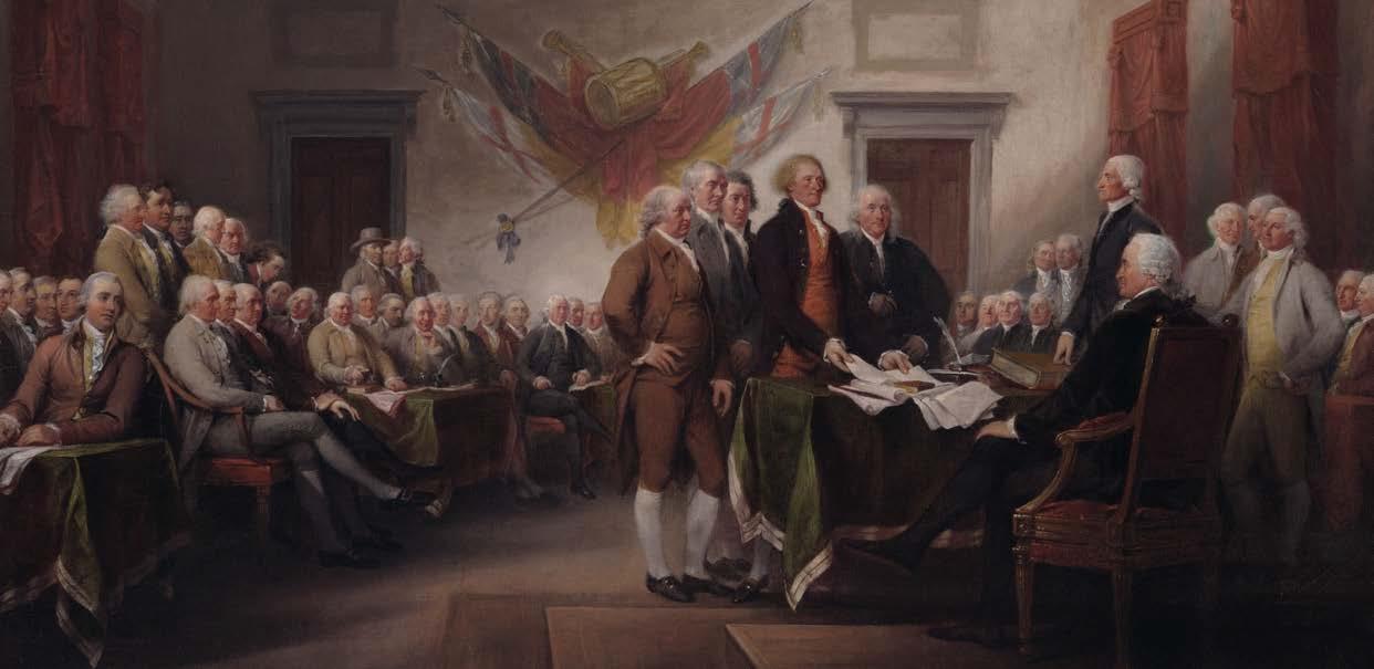 The Declaration of Independence, July 4, 1776. Painting by John Trumbull, 1818