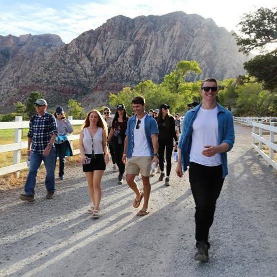 Outdoor Nevada IRL Connor leading a walking group