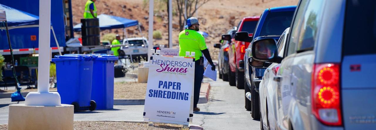 He3nderson Shines Paper Shredding drive-through