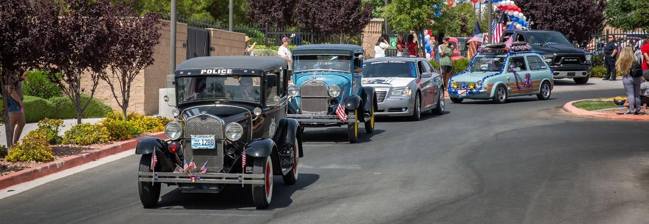 Patriotic car parade