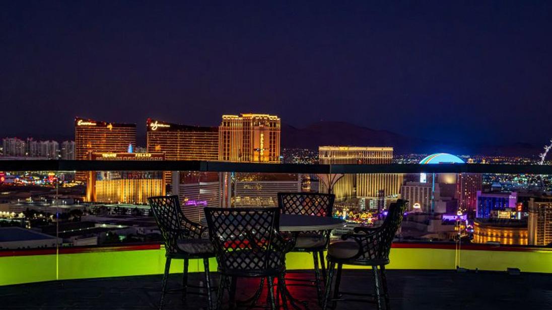 View of Las Vegas Strip from High Steaks at the Rio Casino