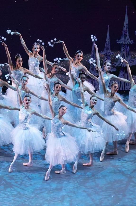 Nutcracker ballet dancers on stage