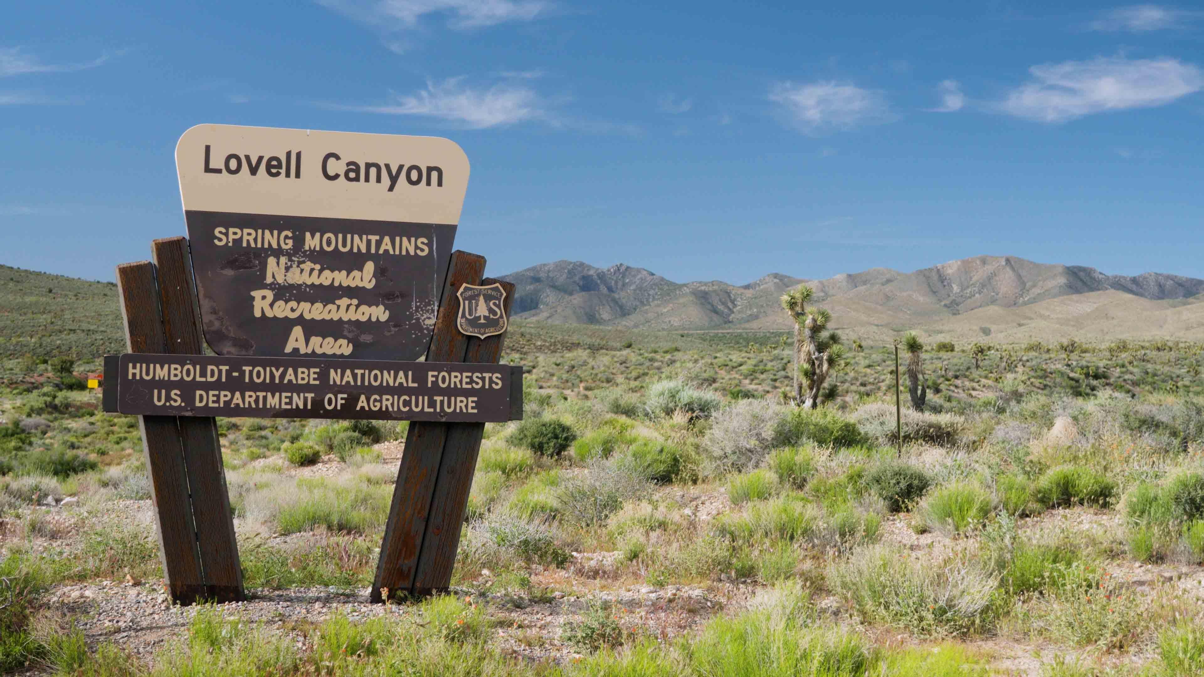 Lovell Canyon Spring Mountains Nation