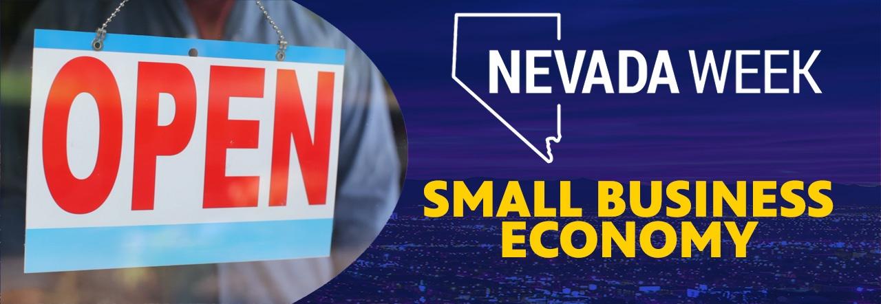 Nevada Week Small Business Economy "Open" sign