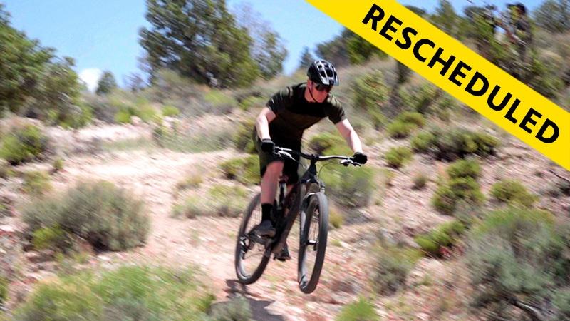 Outdoor Nevada IRL Connor Fields mountain biking on a desert trail RESCHEDULED
