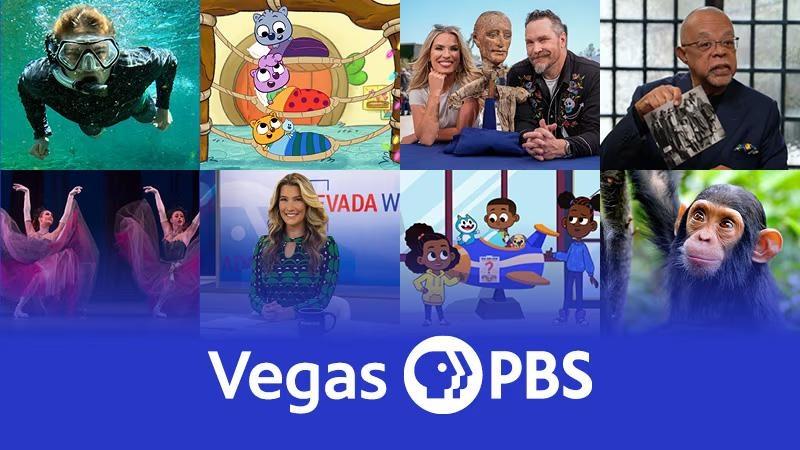 Vegas PBS show collage against blue background