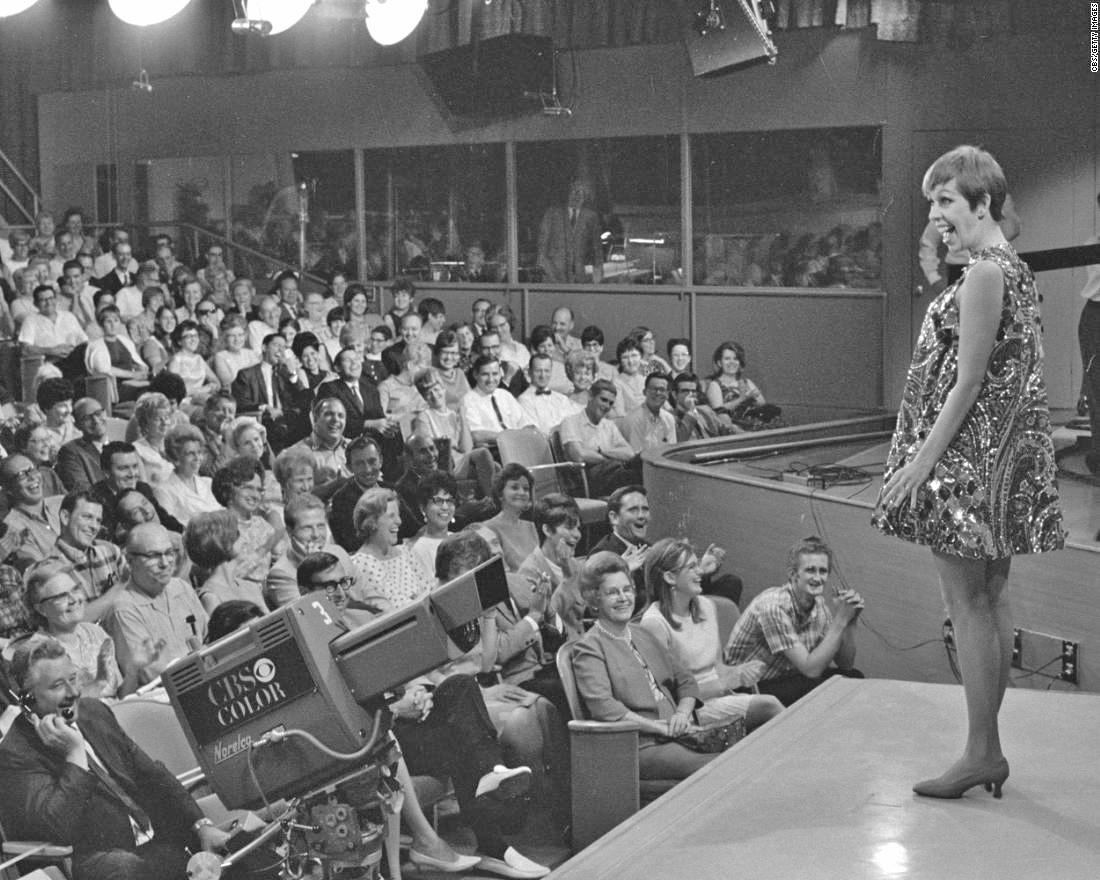 Carol Burnett onstage in front of studio audience