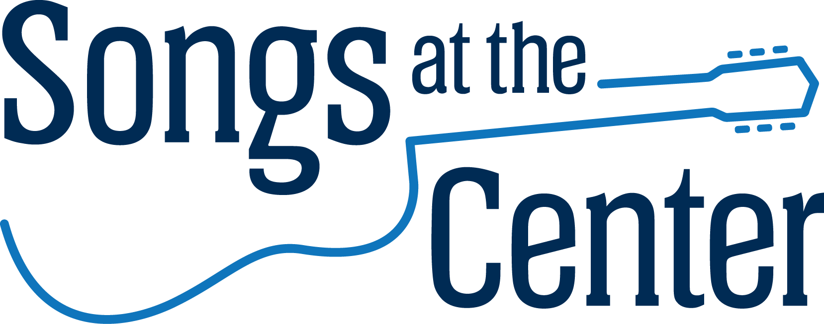 Songs at the Center logo with guitar outline