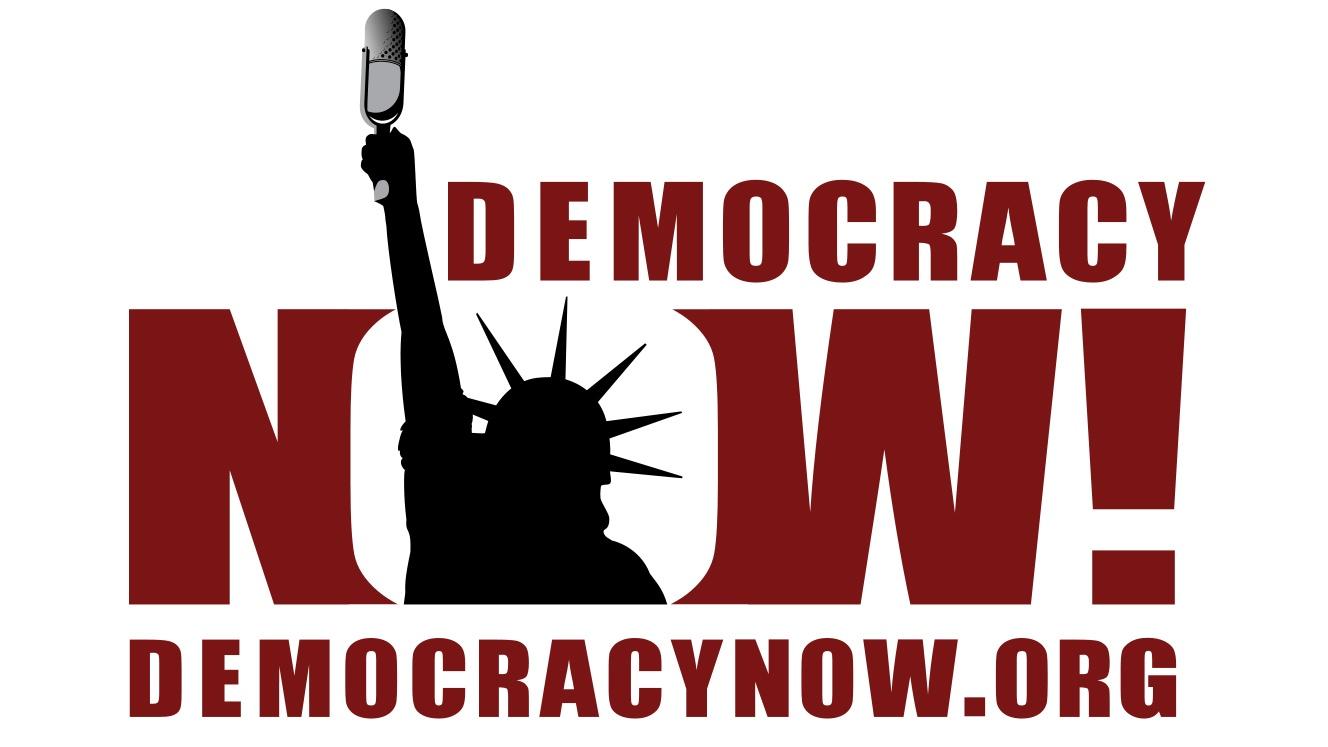 Democracy Now! with the Statue of Liberty in 'Now's O