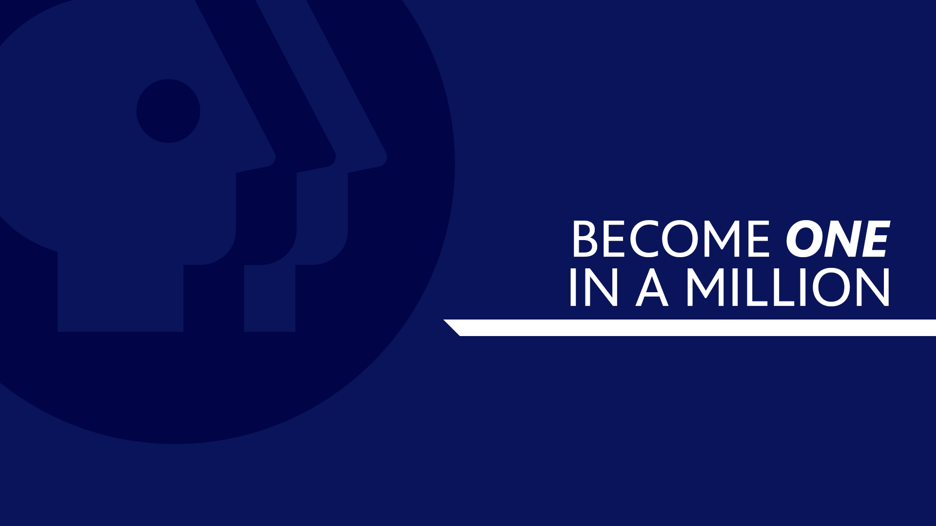 PBS logo with text "Become one in a million"