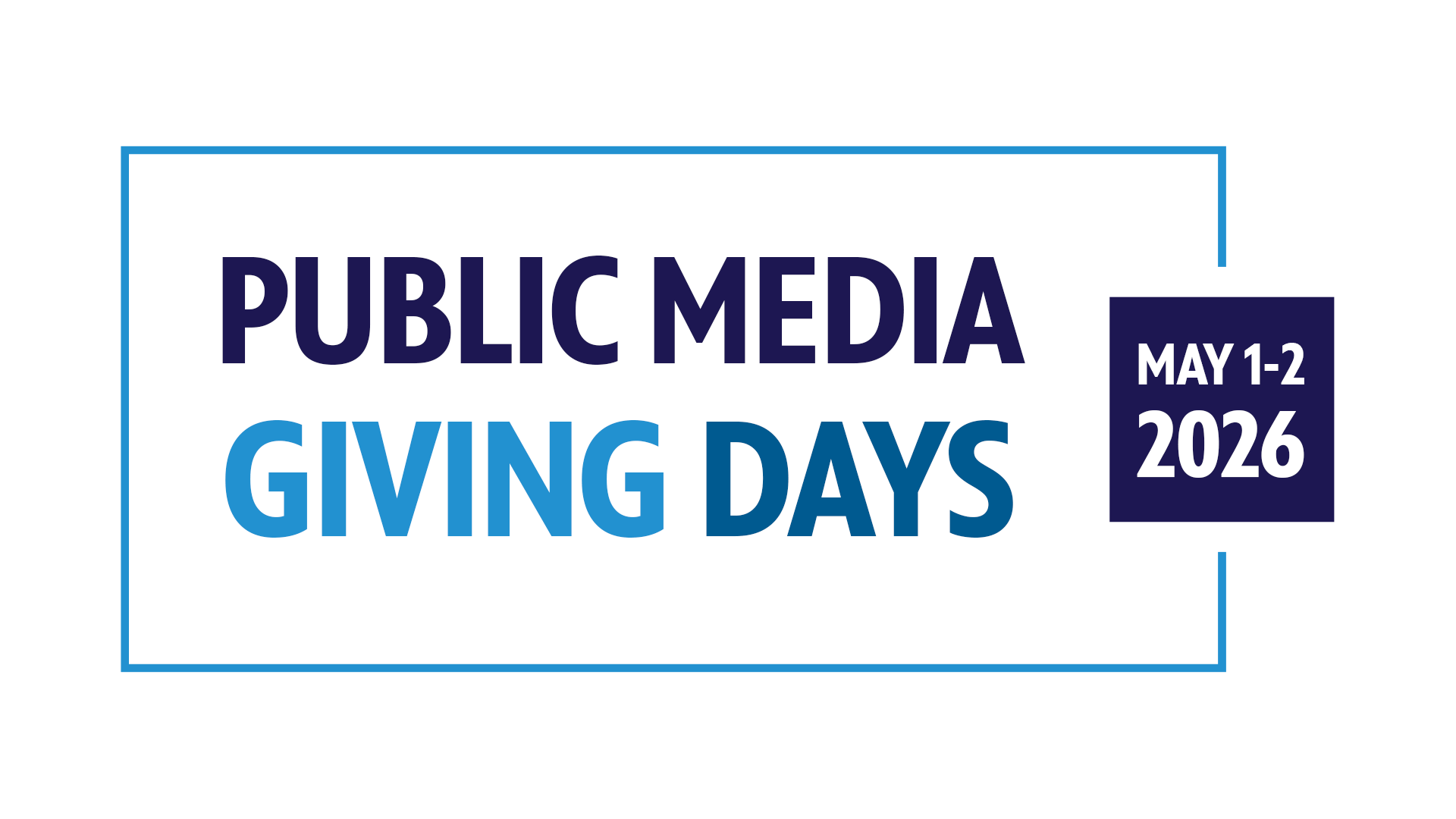 Public Media Giving Days May 1-2, 2026