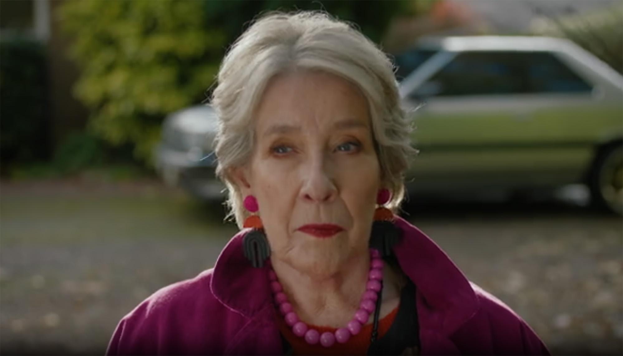 Actress Phyllis Logan playing her character, Cora Felton.