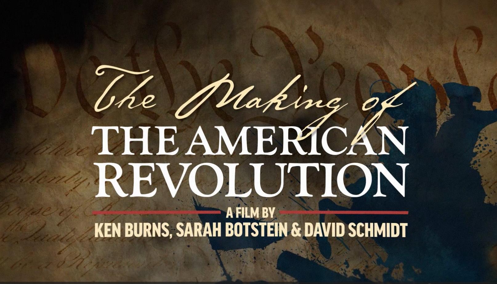 The program's title in front of the American constitution.