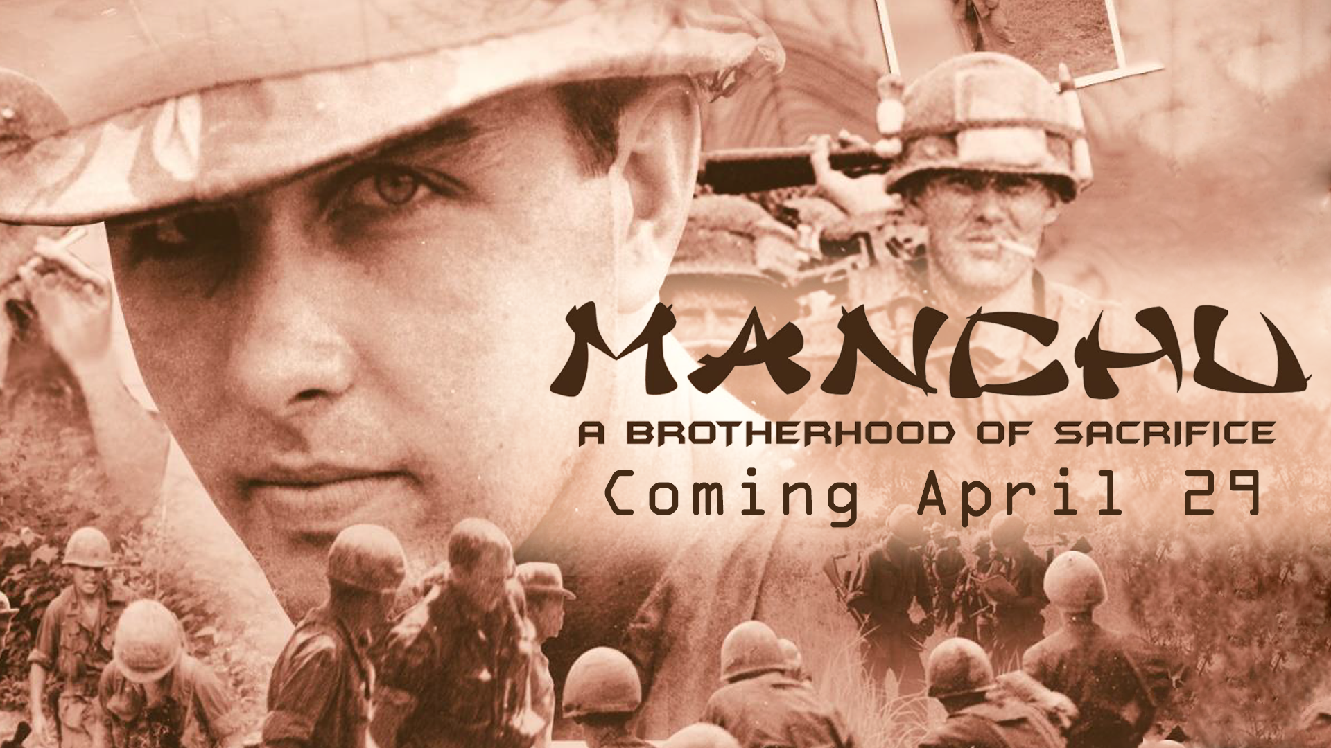 Title card for Manchu: A Brotherhood of Sacrifice coming April 29