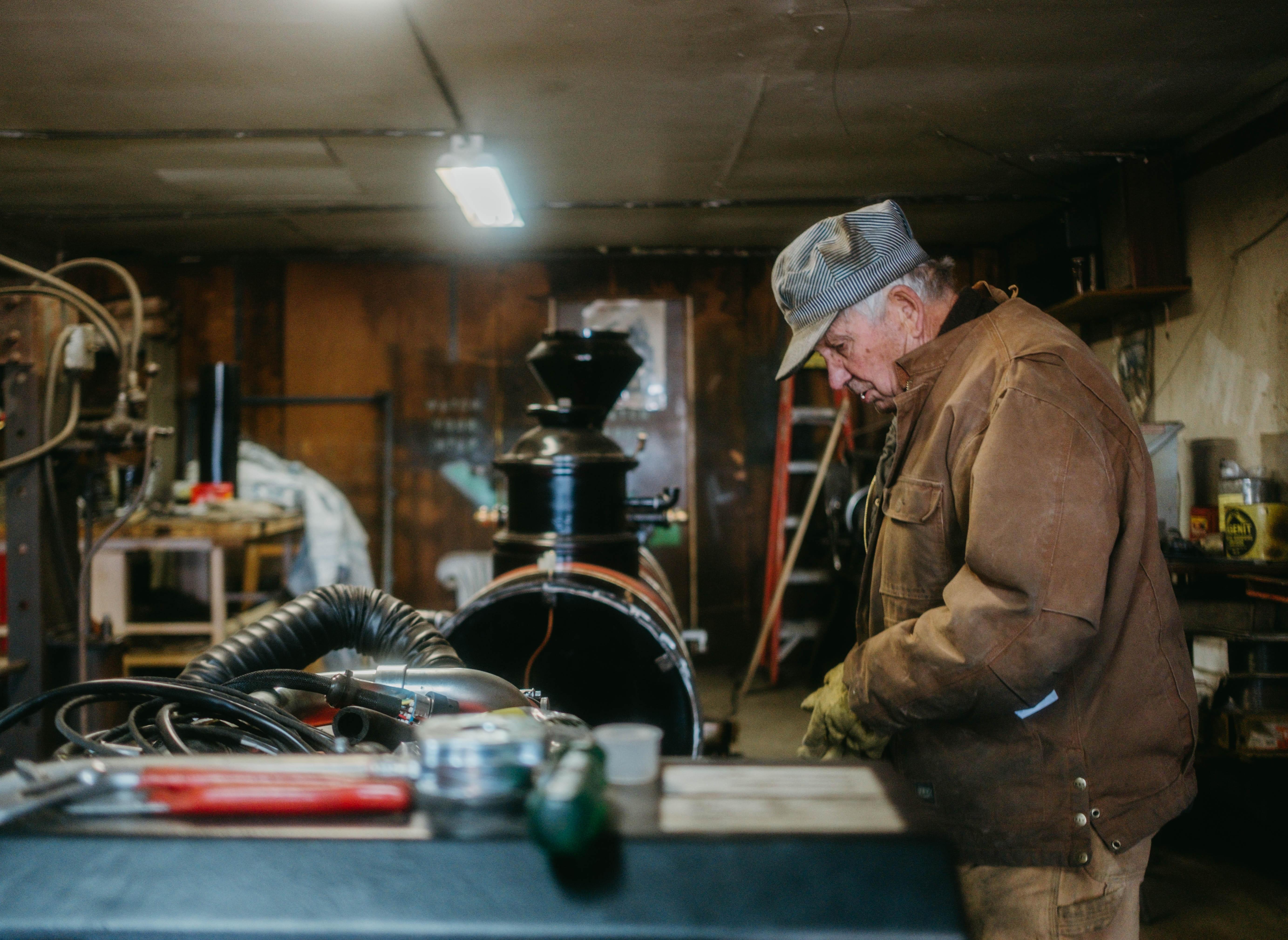Marlin Uhrich works on a miniature train for the city of Loveland. He took over Uhirch Locomotive works in the 1990s from his father. Since then, the business has evolved to be more than just a steam locomotive shop in order to stay relevant in the 21st century.