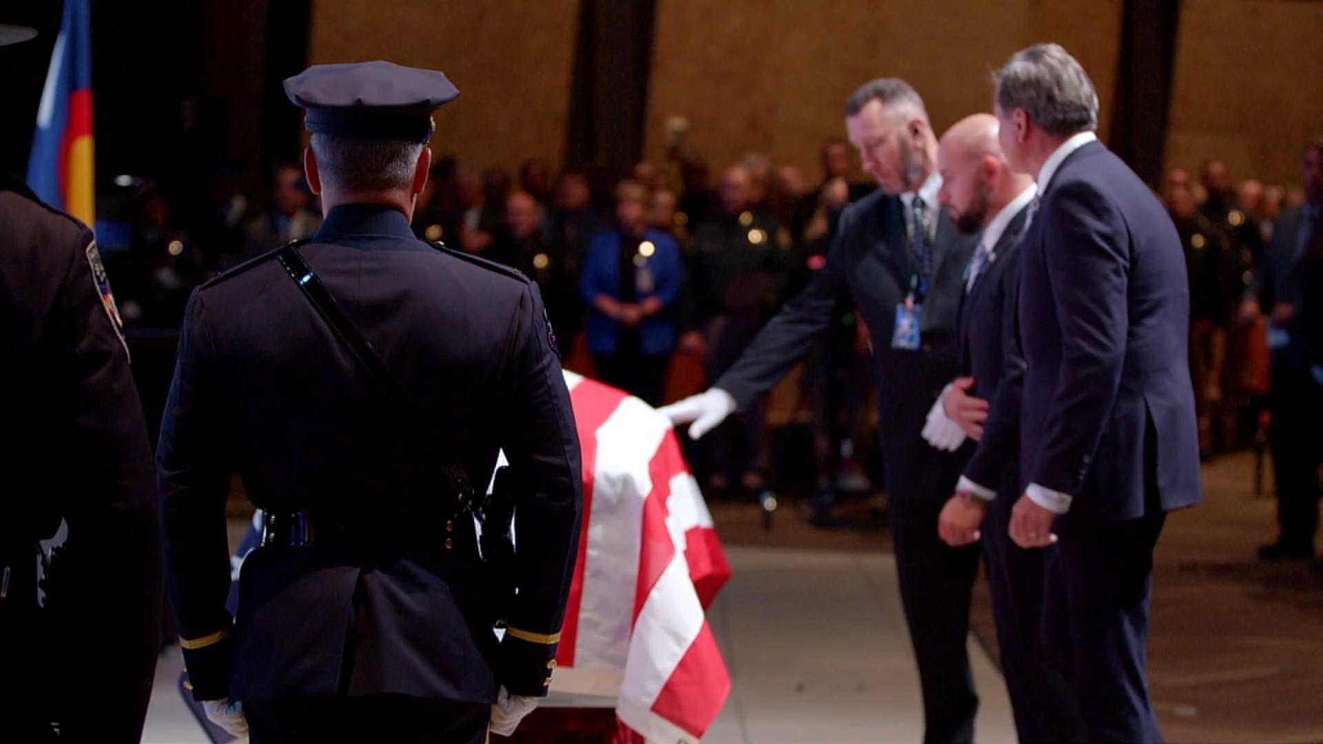 A memorial for Officer Gordon Beesley in Arvada