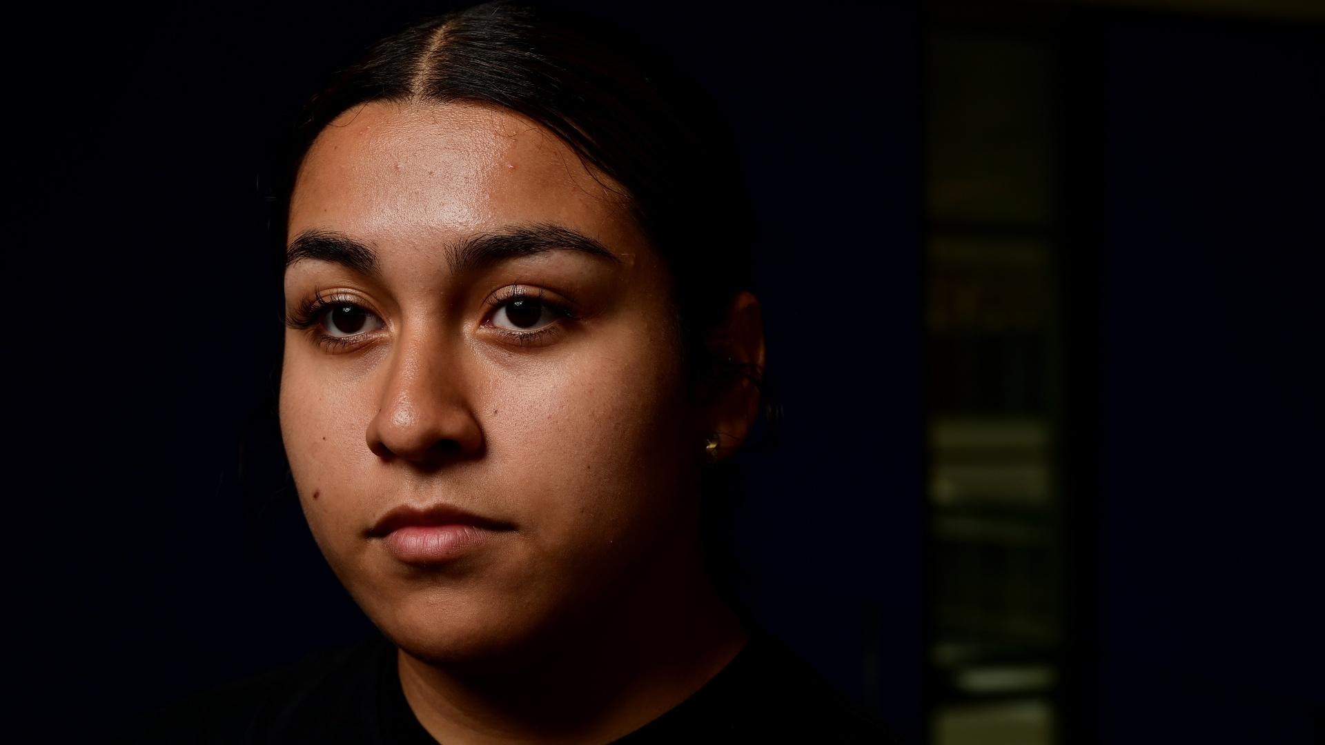 Flor Camarena, 17, photographed at Jordan Student Success building in Auraria Campus in Denver, Colorado on Thursday, August 4, 2022.