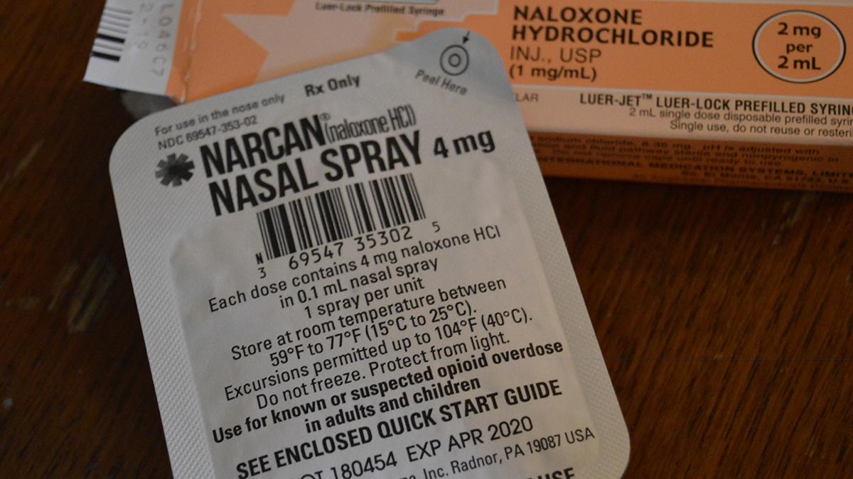 Narcan, the brand name for the drug naloxone, is used to reverse an opioid overdose.