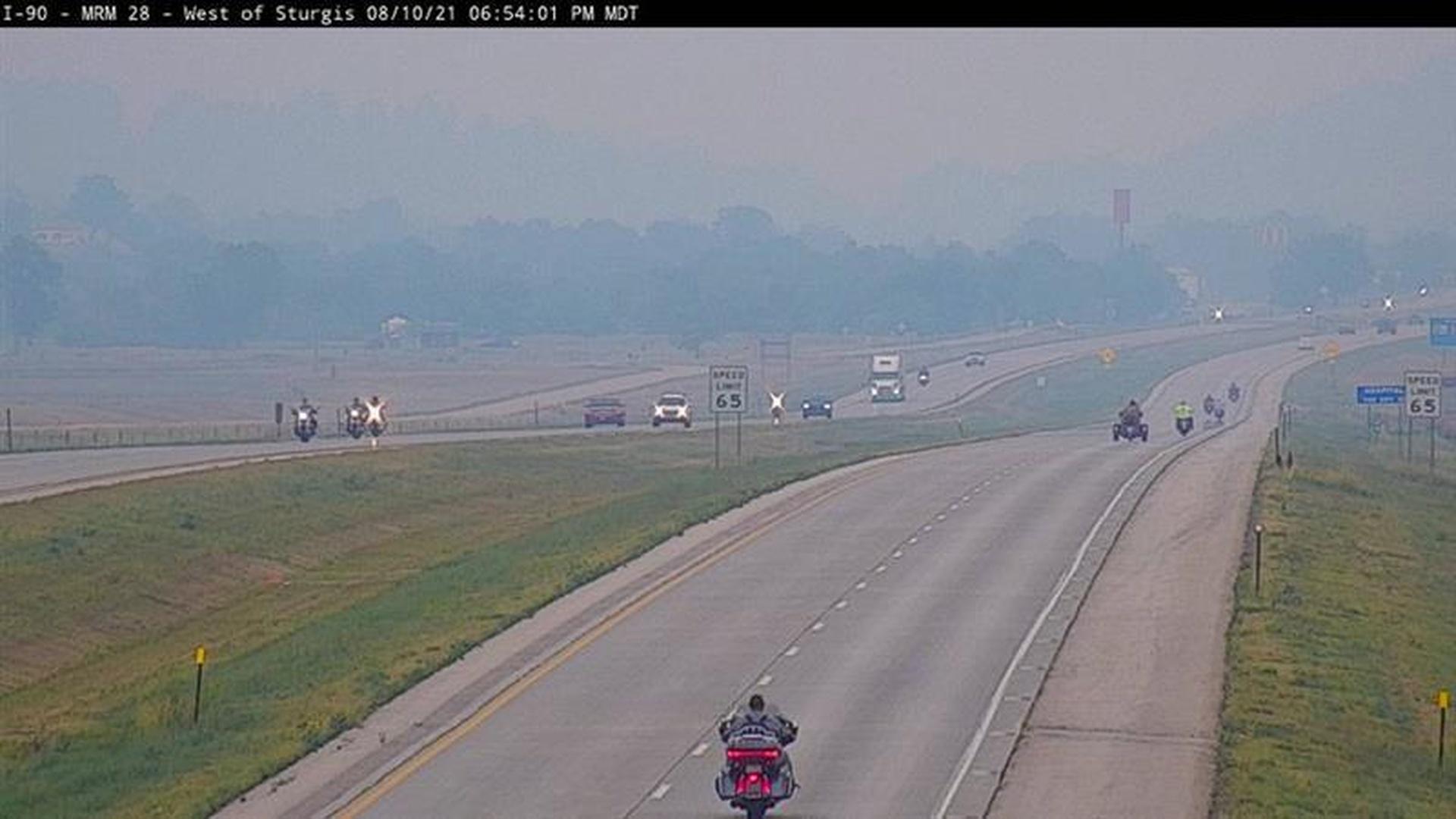 Smoke Hangs Over Rapid City From Montana Wildfire