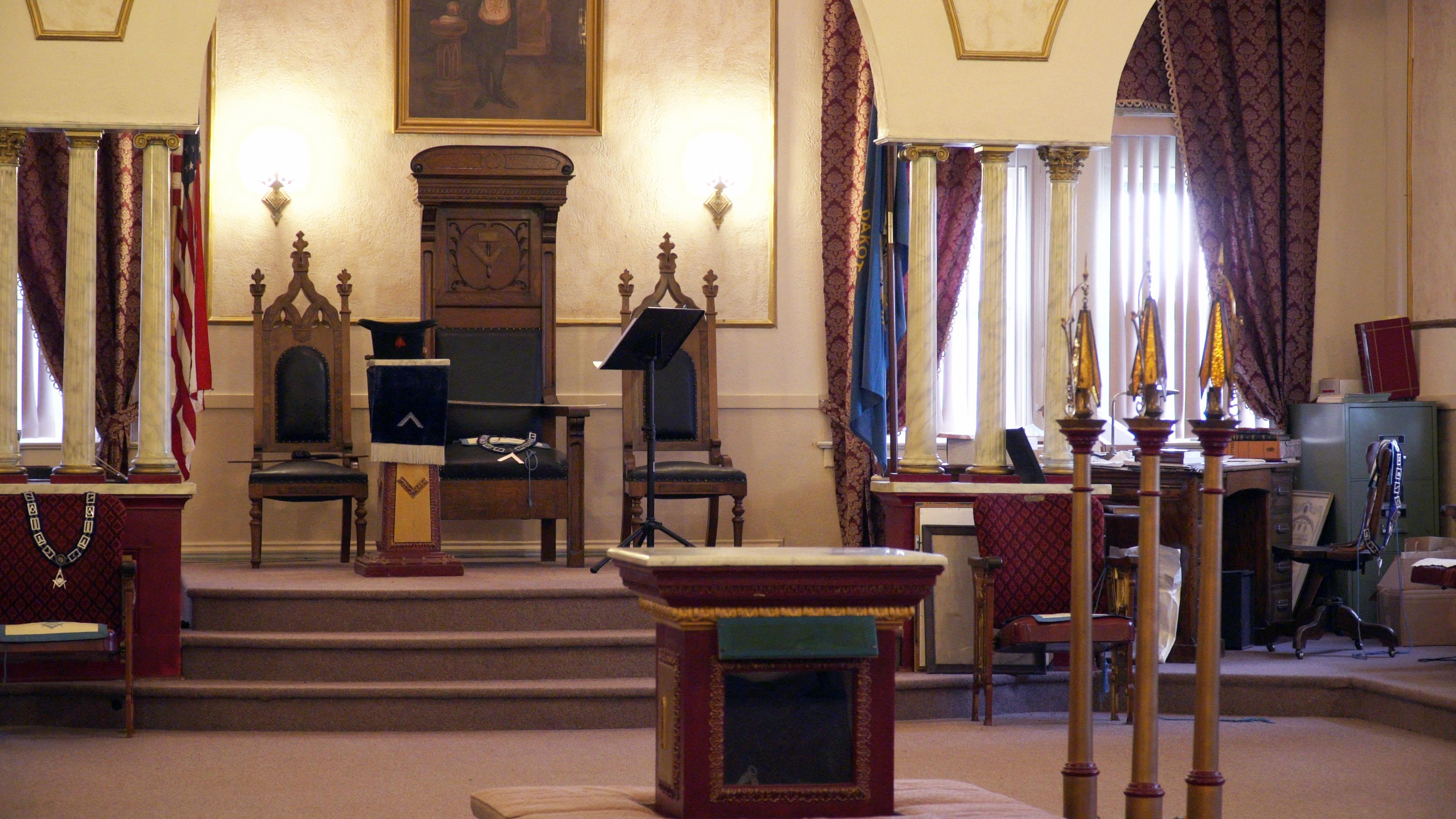 Interior of the Yankton Scottish Rite Masonic Temple